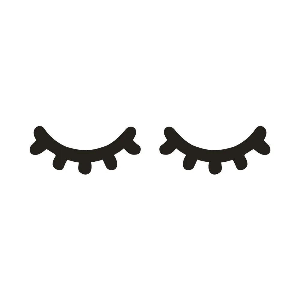 Eyelash Quote Wall Stickers Fashion Eyelashes Decals For Girls Bedroom Eyebrows Store Beauty Salon Decor Z0224 | Дом и сад