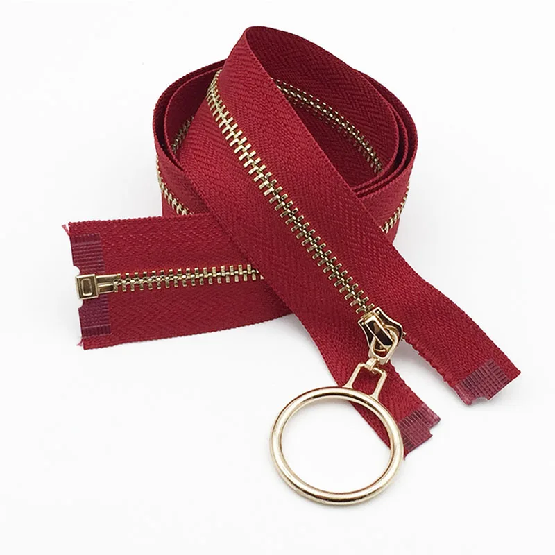 dark red 1/3 шт Meetee 60 см 3# Автоматический Металлический Замок Молнии открытый конец DIY молния для шитья Весенняя осенняя одежда молния DIY аксессуары для одежды - Цвет: dark red