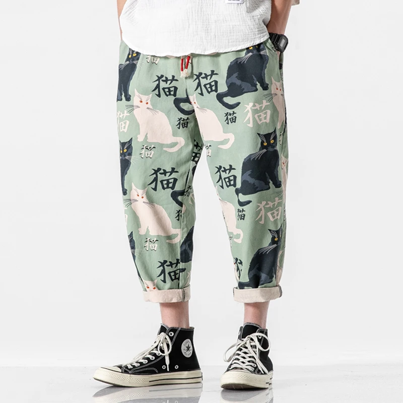 Streetwear Man Summer Harem Pants Printed Casual Pants Mans Harajuku Style Oversize Jogging Woman Fashion Bottoms 5XL men harem pants men jogger sweatpants