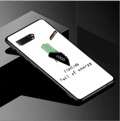 Золотой Чехол для Asus ROG Phone2 ZS660KL из закаленного стекла с мультипликационным рисунком из мягкого силикона с узором чехол для ASUS ROG Gaming Phone 2 задняя крышка - Цвет: Золотой