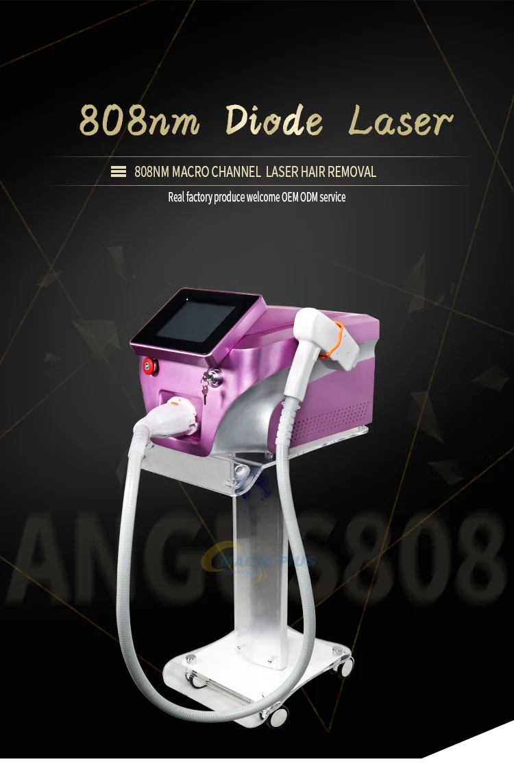 OEM портативная Диодная лазерная машина для удаления волос 808nm