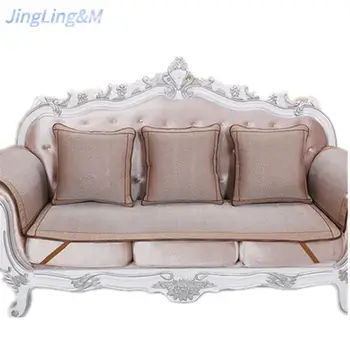 

Cushion Cover, Square Widened Cotton And Linen Edging Ice Rattan Ice Silk Mat Cushion, Suitable For Sofa Pillow, Bedside Pillow