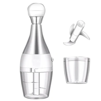 

3 Pcs Garlic Press Professional Kitchen Tools Mincer Ginger Peeler Squeezer, Duty Stainless Steel Presser Crush Chopper