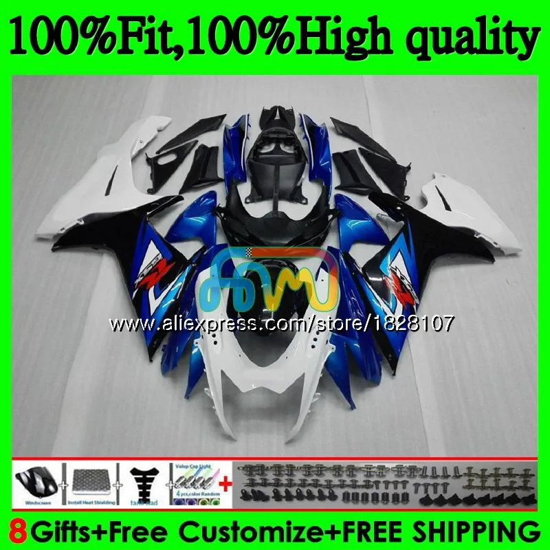 Инъекции для SUZUKI GSXR 600 750 GSXR750, возрастом 11, 12, 13, 14, 15, 39BS. 21 K11 GSXR600 2011 2012 2013 Синий обтекатель