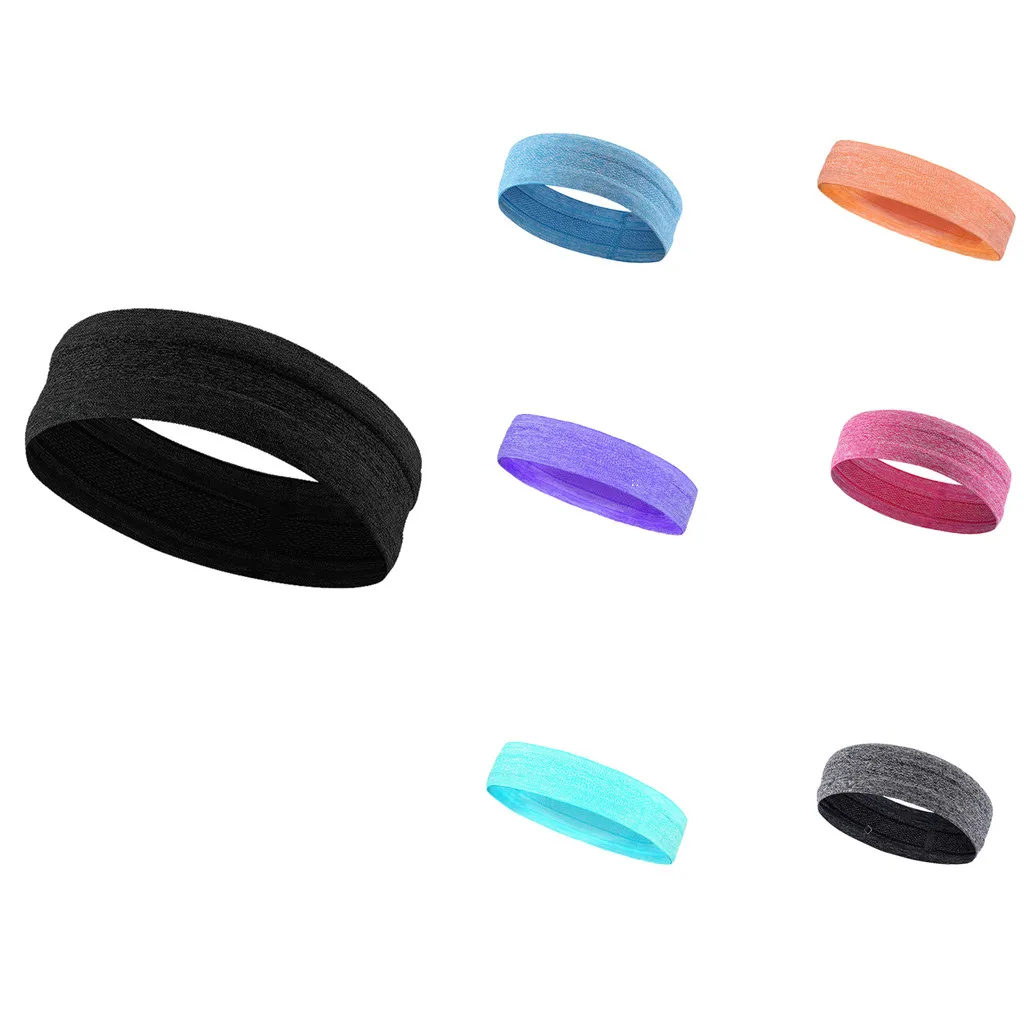 

Workout Headband Non-slip Sweatband Wrist Band Soft Stretchy Bandana Running Yoga Gym Fitness Running Unisex Sport Sweat #W