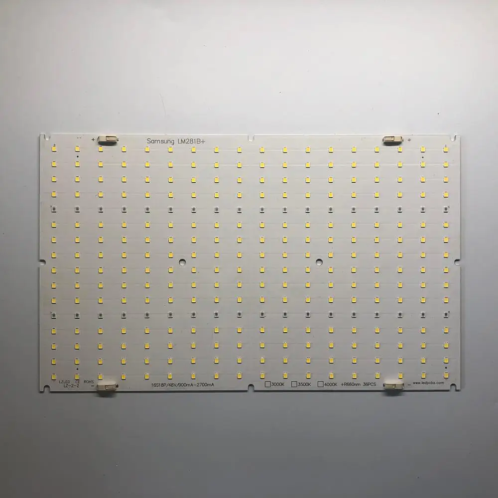 

In stock Samsung LM281B+ 5000K mixed 660nm Deep Red LED Grow Light PCB board with high efficiency for indoor plants