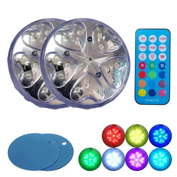 

2020 New 13 Colors Submersible Led Lights With IR Remote Control Pond Fountain Underwater LED Night Light for Vase Fishtank