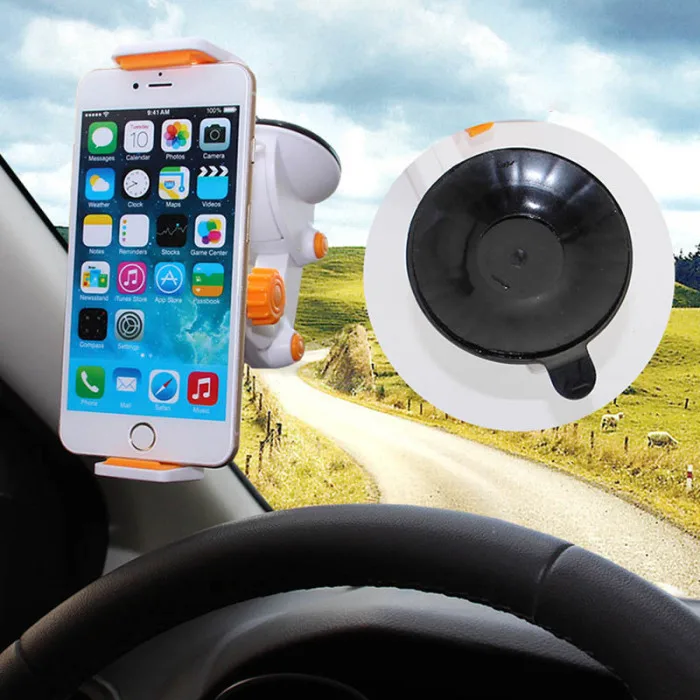 360 ротационный Автомобильный держатель для телефона, лобовое стекло, крепление на вентиляционное отверстие, зажим для смартфонов NJ88