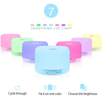 

500ml Liquid Air FreshenersHumidifier Aroma Essential Oil Diffuser Aromatherapy Hmidificador 7 Color Change LED Night Light