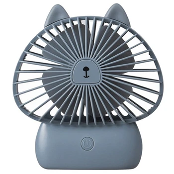 

Portable Rechargeable Mini Usb Fan Led Fan Small Desks Household Fans Handy Small Desktop Usb Cooling Fan Cooler Gray