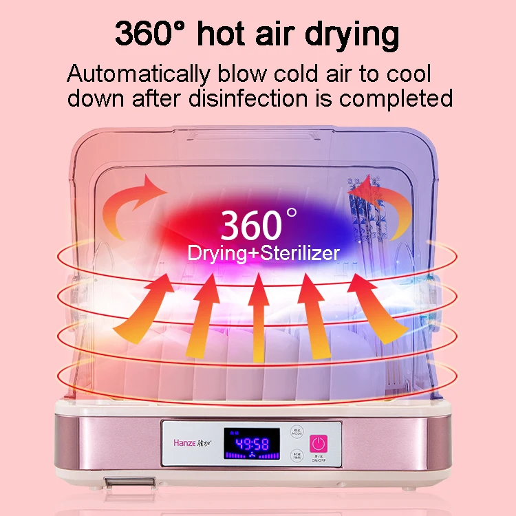 Hanze 28L чайный набор Посуда дезинфекционный шкаф lcd УФ анион стерилизатор электронная сушилка для посуды Бытовая маленькая эстерилизатор УФ
