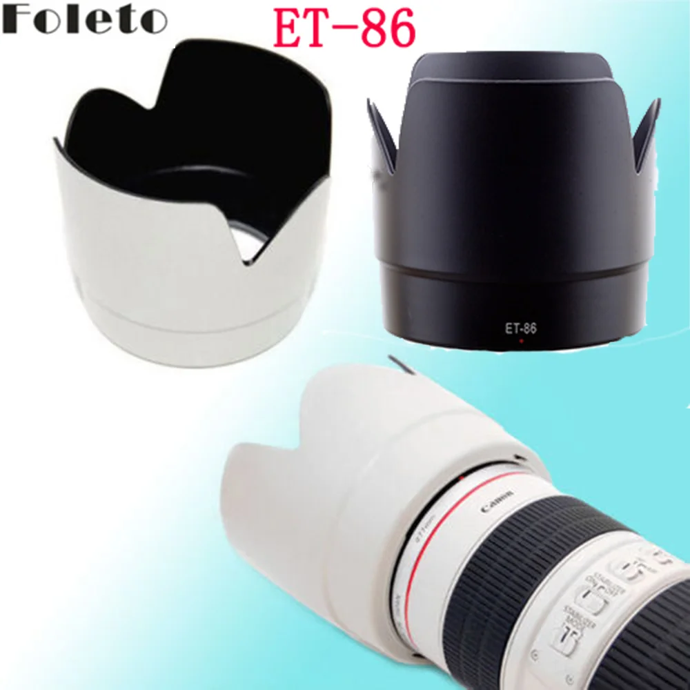 Foleto ET86 черная/белая ET-86 бленда лепестковая бленда 77 мм резьба для Canon EF 70-200 мм f/2.8L IS USM Цветочная бленда для объектива камеры