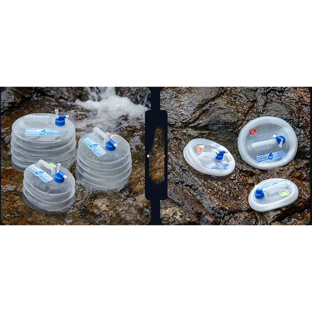 5L 10L 15L открытый складной контейнер для воды складное ведро для хранения PE Пешие прогулки Кемпинг резервуар для воды складной пищевой# C