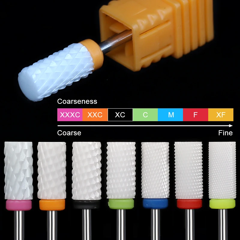 Milling Cutter Ceramic Mill Manicure Machine Set Manicure Cutters Nail Drill Bits Pedicure Electric Nail Files Art Tools