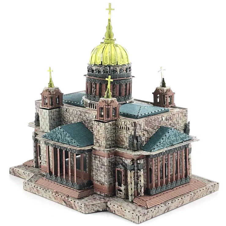 Любовь заклятие Металл Нержавеющая сталь DIY собранная модель 3D без клея 3D головоломка модель цвет Илон Киева собора
