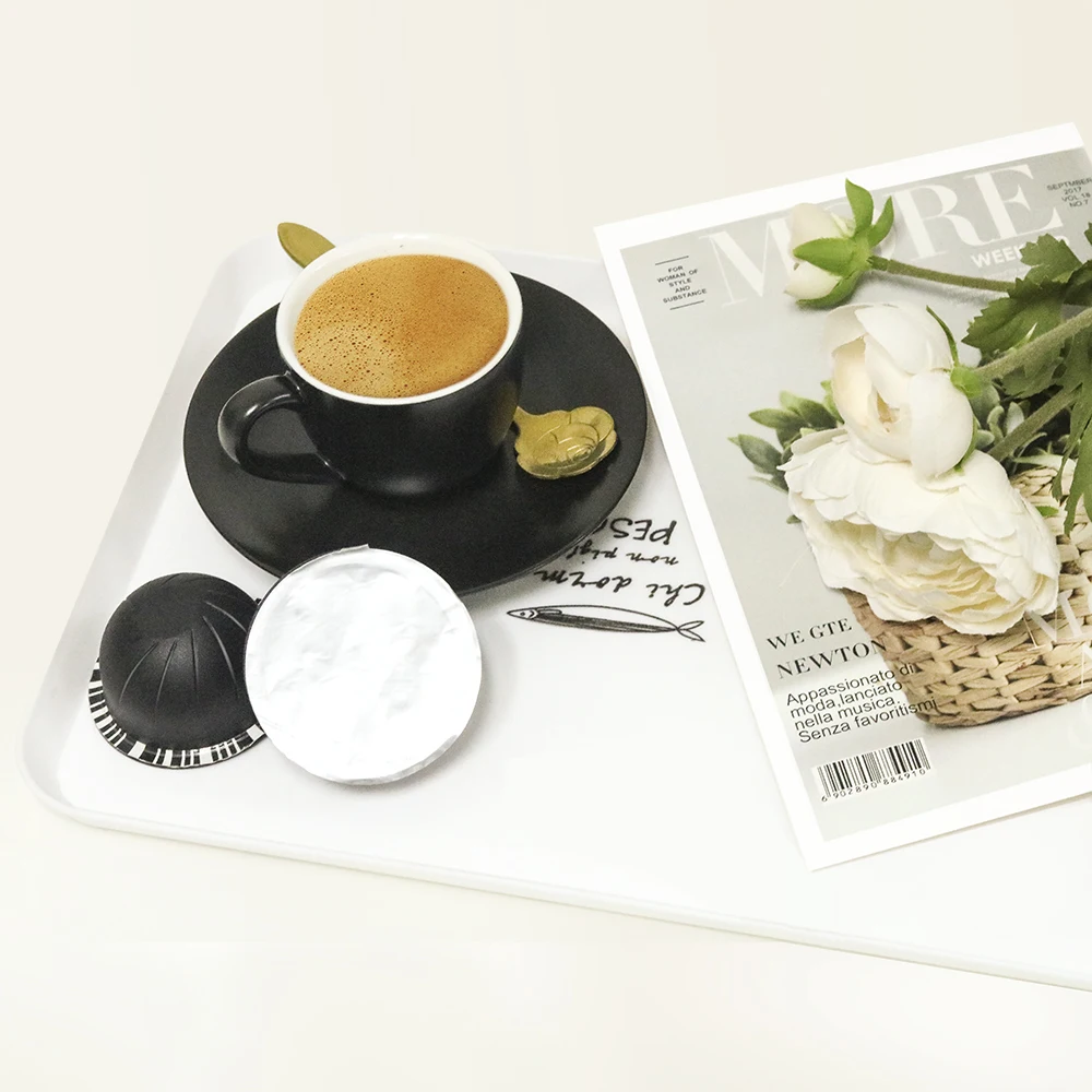 Многоразовые и одноразовые кофейные капсулы для Nespresso Vertuoline многоразовые кофейные фильтры с алюминиевыми уплотнениями наклейки