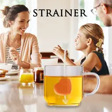 Домашний креативный ситечко для чая, чайный пакетик для еды, Силиконовый Фильтр для листьев, диффузор, чайные аксессуары, в форме красного сердца, подарок для девочек