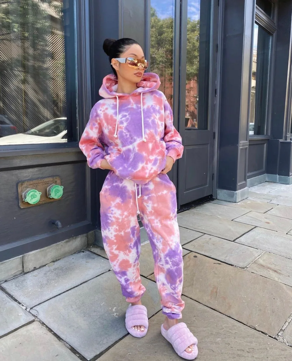 tracksuit women\u0026#39;s tie dye print 
