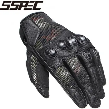 

SSPEC Motorcycle Gloves Summer Moto Gloves Touch Screen Gant Moto Guantes Mesh Breatherable Motorbike Riding Gloves