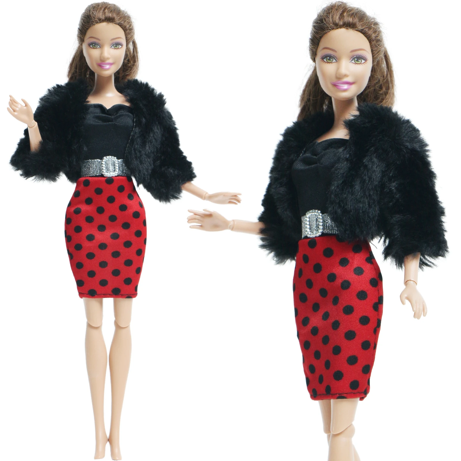 Casaco De Pele Luxo Para Boneca Barbie Fr Dg Roupa 11