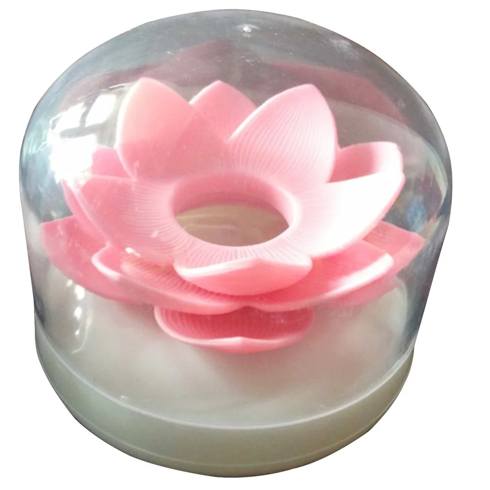Creative Lotus Toothpicks Holder Cotton Swab Box Cotton Bud Holder Case Table Decorate Storage Box Organizer Useful Diam 8.1CM