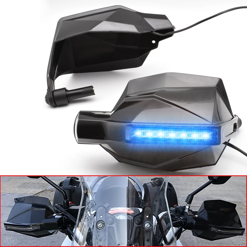 Motorcycle Handguards Windproof Proguard System Guard Gear Signal Lamp
