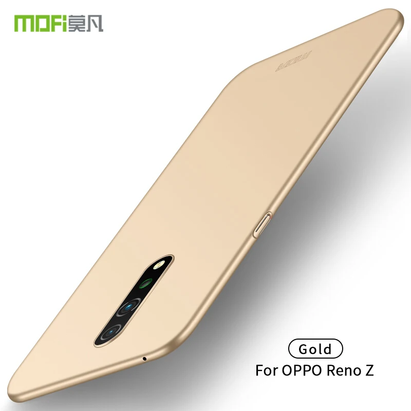 Золотой MOFi для OPPO Reno Z чехол для ПК Жесткий Роскошный защитный задний чехол для OPPO Reno Z Fundas Phone Shell - Цвет: Золотой