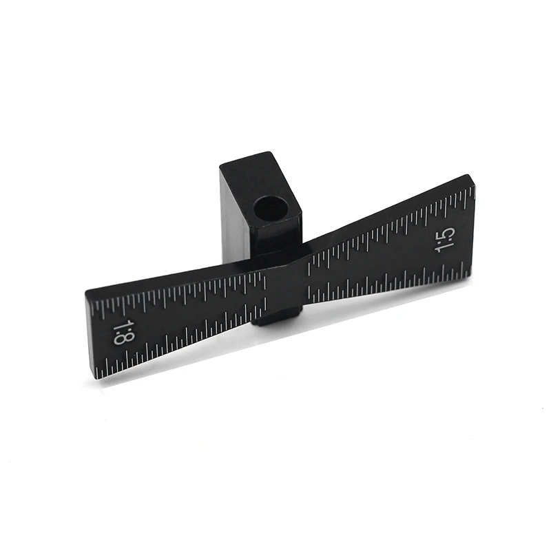 Dovetail Marking Gauge Aluminum Alloy Hand Cut Wood Joints Gauge Dovetail Guide Tool with Scale Template Size 1: 5 and 1: 8