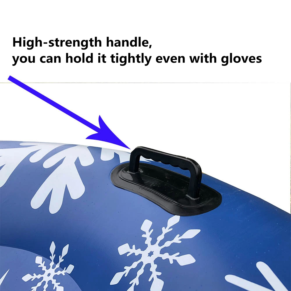 Winter Inflatable Floated Skiing Ring With Handle Pvc Snow Sled Tire Tube Kid Ski Pad Outdoor Sports Accessories