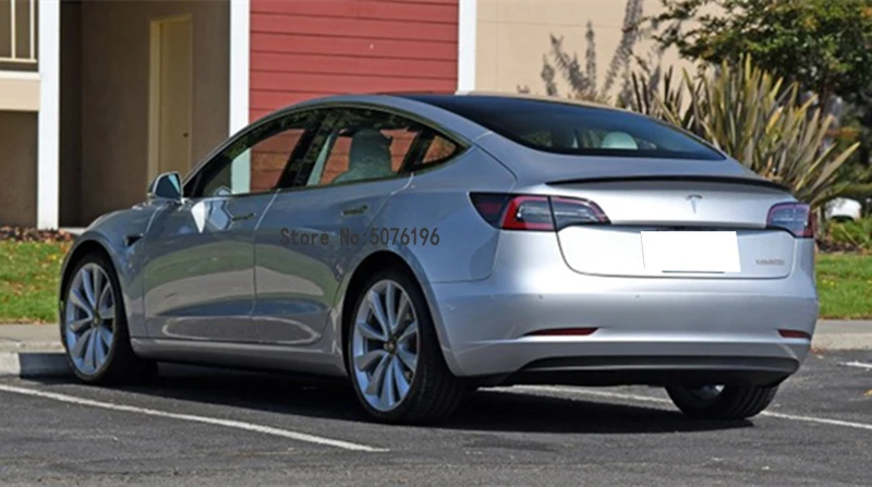 Карбоновое волокно для Tesla модель 3 надстройка Автомобильный багажник хвост губы задние воздушные крылья спойлера отделка Аксессуары