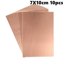 7X10 см Односторонний медный плакированный ламинат печатной платы коричневый 10 шт