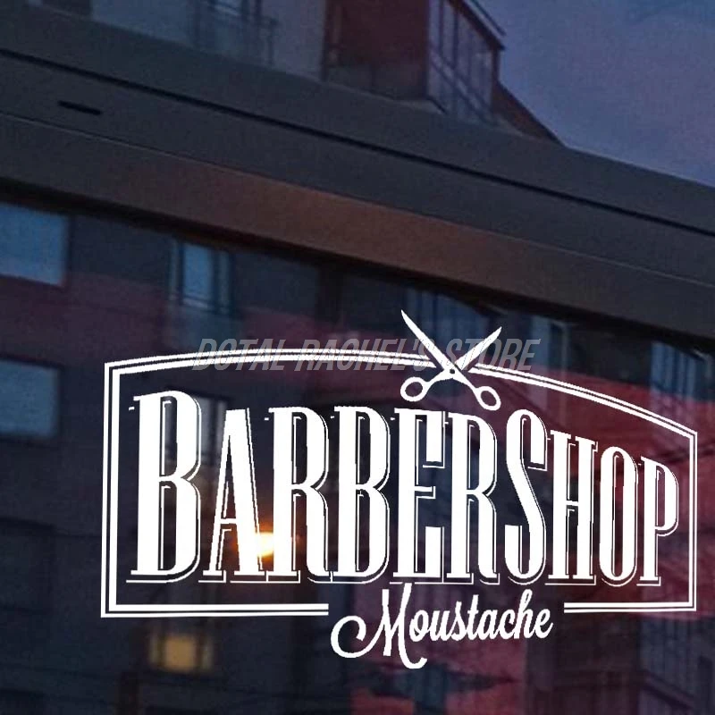 Wall Decal Barber Shop Window Sticker Barber Shop Logo Shave and Haircut Beauty Salon Wall Window Decor Sticker Art Vinyl Murals