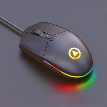 

Gaming Mouse Wired LED 7 Colors Breathe Luminous Backlight 1600 DPI Mause Mice for PC Laptop Computer Office Gamer