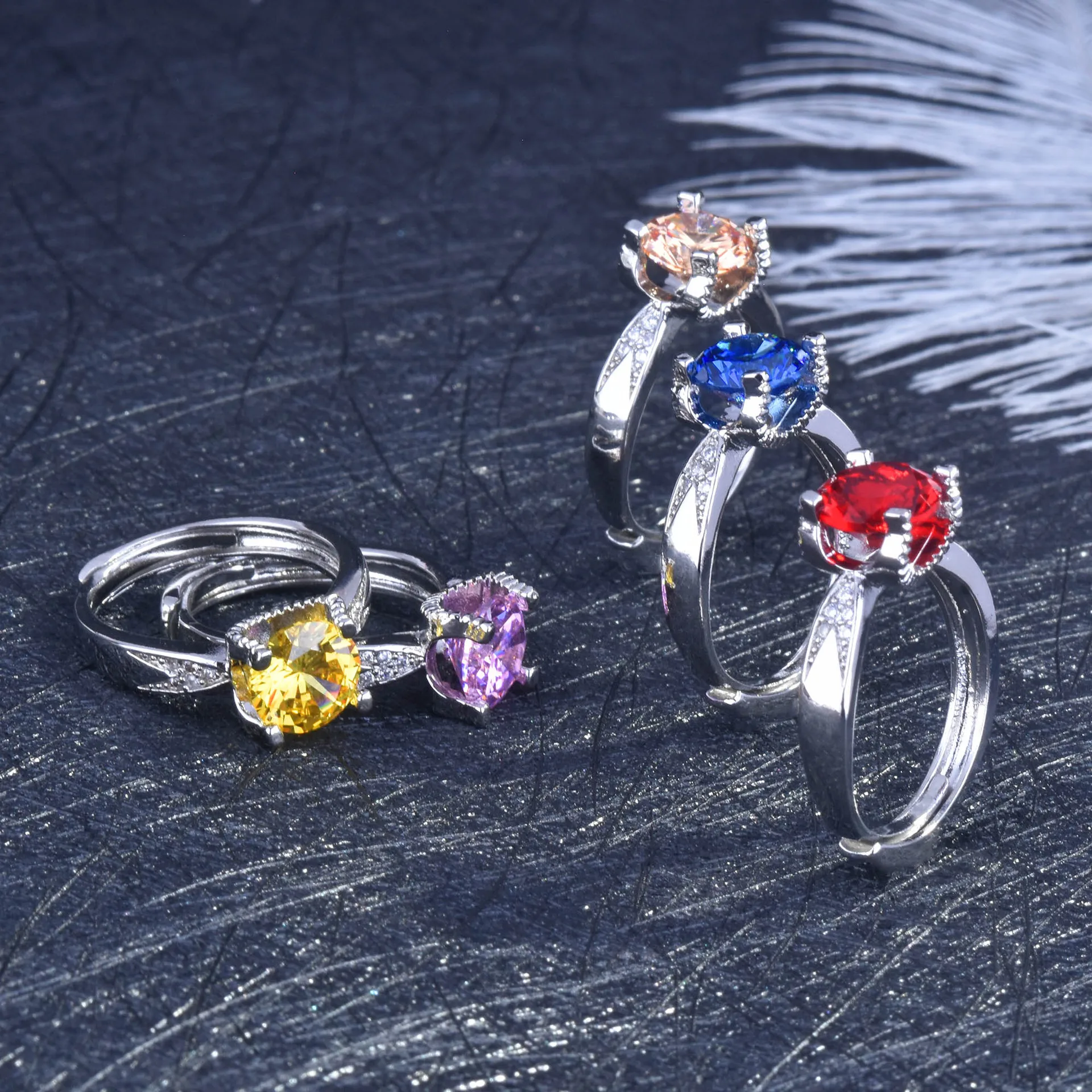 Exquisite Heart White Sapphire Rings Women Engagement Wedding Ring Size  5-10 | eBay