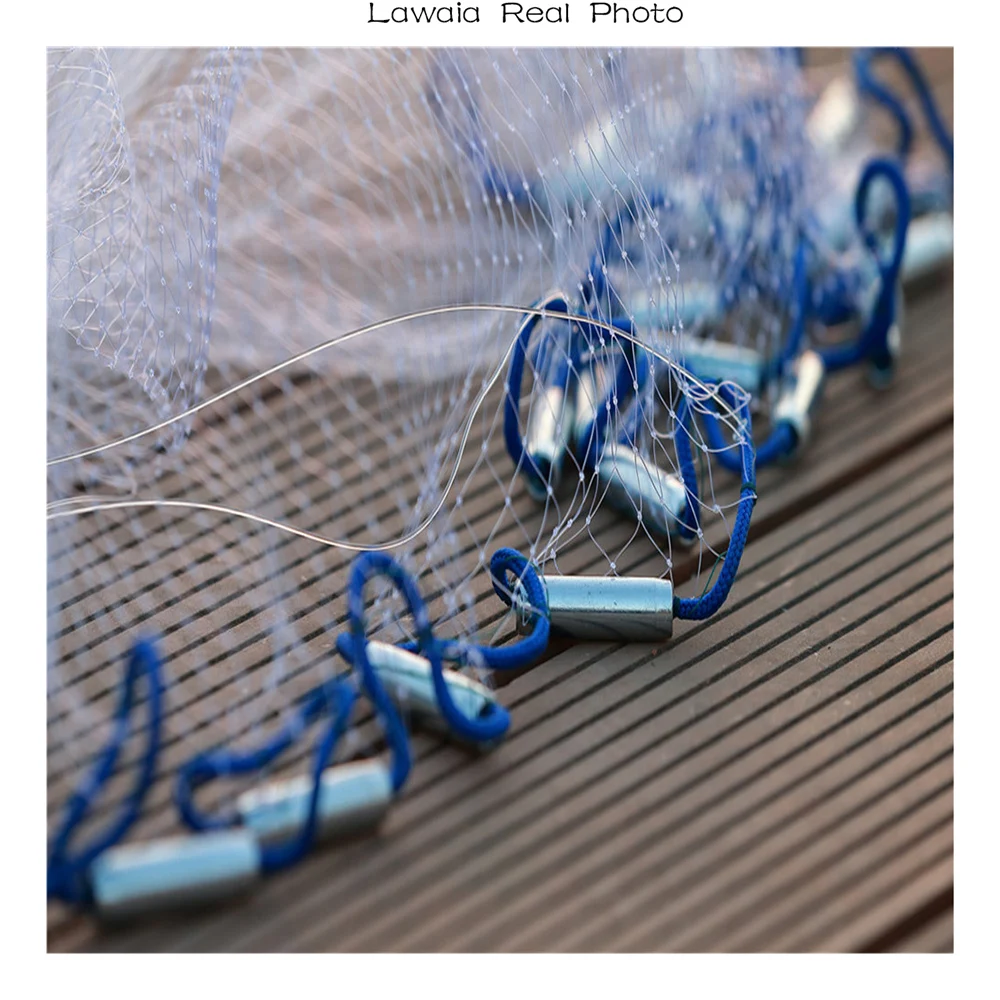 Najtaniej Lawaia 240 cm 720 cm sieć rybacka 300cm sieć rybacka amerykański znak obsada sieć sieć ręczna sieć składana sieć