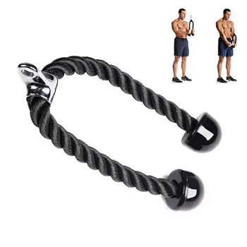 

Exercise Rope Fitness Rope Device Home Gym Cable Black Nylon Reduce Weight Motion Tricep Rope Abdominal Muscles Outdoors
