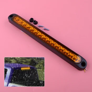 

DWCX Universal Plastic 25 cm Trailer 9.8" Truck RV Amber 15-LED Sealed Stop Turn Signal Marker Tail Light Bar