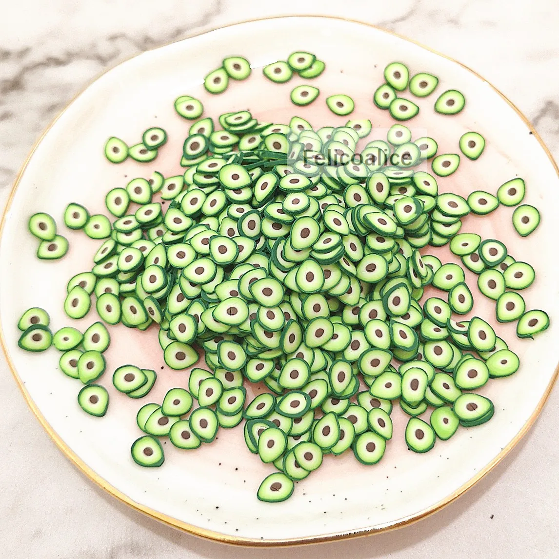 Slime Kit 20g Fluffy Clear DIY Accessories Mini Avocado Fruit Slices
