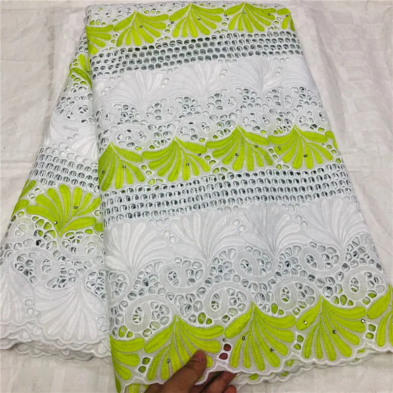 Billig 5 yard Schweizer spitze stoff 2019 neueste schwere perlen stickerei Afrikanische baumwolle stoffe Schweizer voile spitze beliebte Dubai stil 4L1025