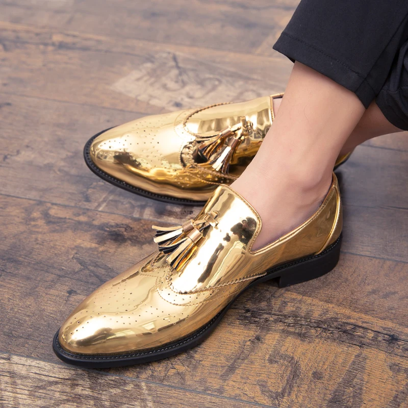 Мужская повседневная обувь в горошек темно-синяя модная Роскошная размеры 2019-1