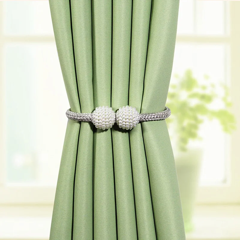 2Pcs Home Curtain Clips Decor Pearl Magnetic Curtain Clip Curtain Holders  Tie Back Buckle Clips Buckle Tie Back Curtain Decor - AliExpress