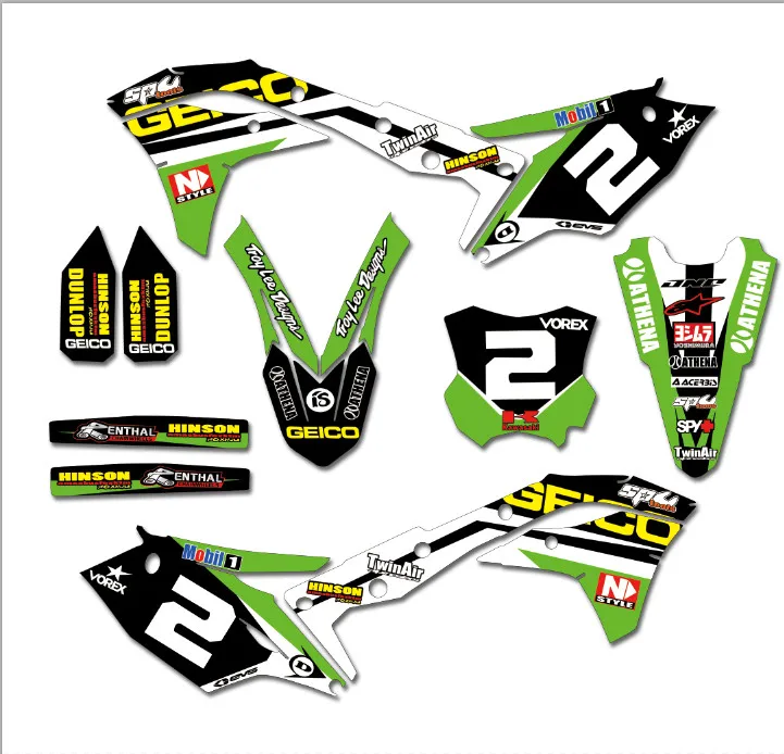 Free Customized Graphics Backgrounds Motocross Stickers Kit