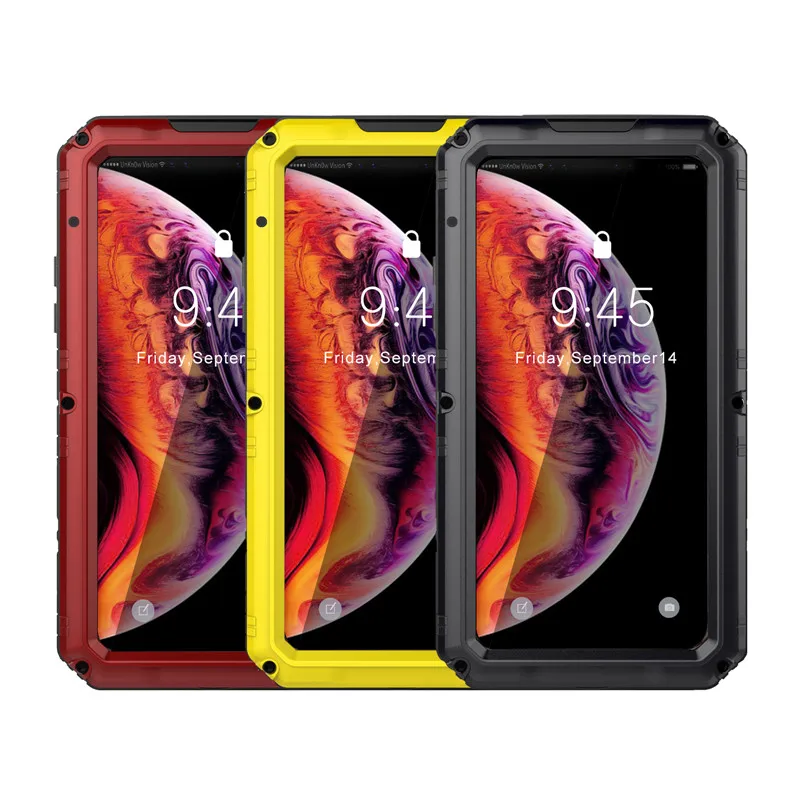Противоударный металлический чехол Xs для iPhone Xr Чехол iP68 Водонепроницаемый чехол сверхмощный защитный чехол для iPhone 7 8 Plus X Xs Max Funda