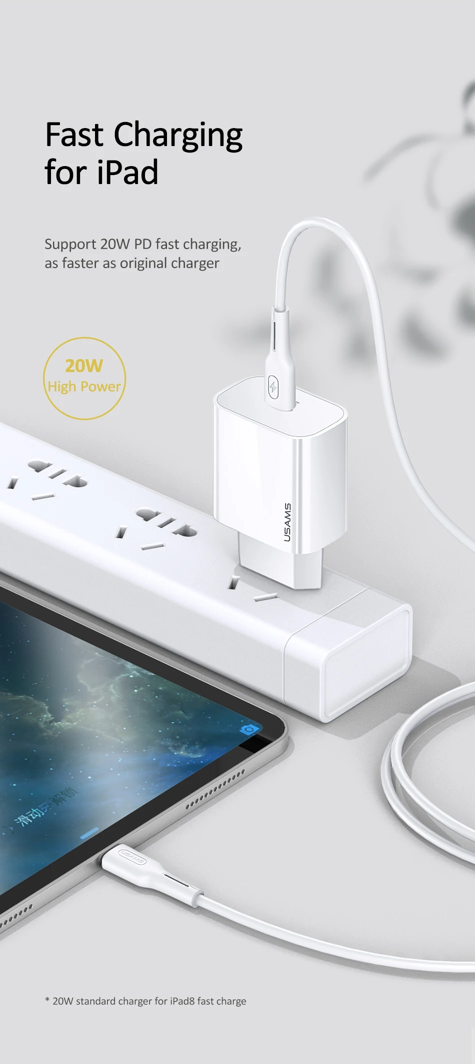 USAMS T34 Type C PD 20W Fast Charger 20W Quick Charge 4.0 3.0 QC Phone Charger US-CC118 19 H91eb1955b1f447a5800f46b10cbce0e02