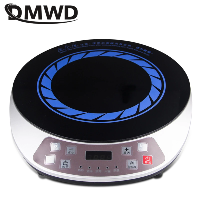 DMWD Multifunction electric induction cooker Hot pot heating plate milk boiler food steamer stove noodles stir fry smart cooktop