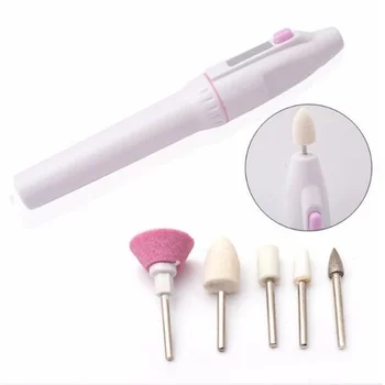 

Electric Nail Drill Kit Pen Type Battery Grinding Burnishing Machine Toenail Drill File Grinder Polisher Set Manicure Tools