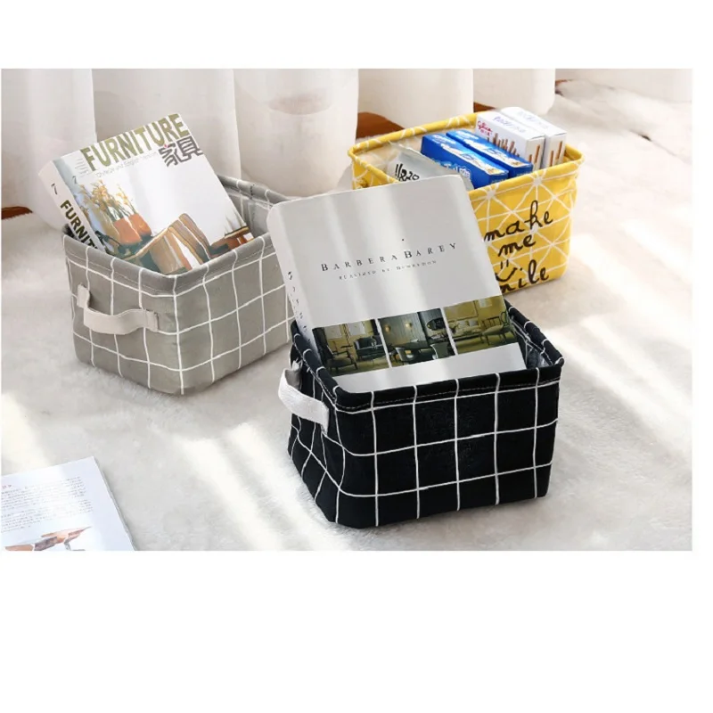 

DIY Desktop Storage Basket Sundries Underwear Toy Storage Box Cosmetic Book Organizer Stationery Container Laundry Basket