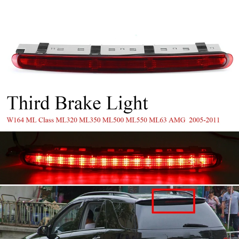 Car Third Brake Light, Rear Tail Light Stop Lamp for Mercedes Benz W164