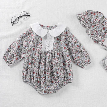 

Autumn Baby Korean Doll Collar Bodysuit Clothes 2020 New Floral Long Sleeve Fresh Jumpsuit Children's Toddler Baby Girls Rompers