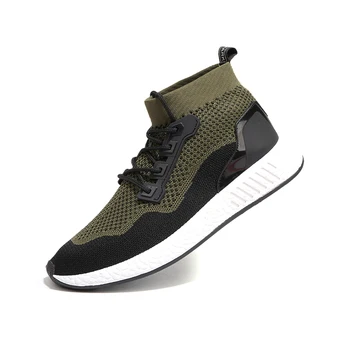 

Rommedal Men's high help sock sneakers 2019 new fashion lace up lightweight man casual shoes outdoor training running shoes male